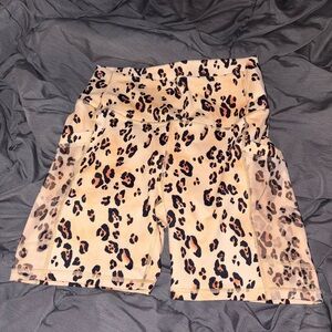 Fabletics Leopard Print Bike Shorts